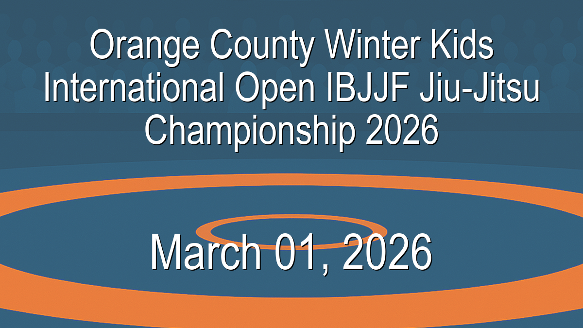 Orange County Winter Kids International Open IBJJF Jiu-Jitsu